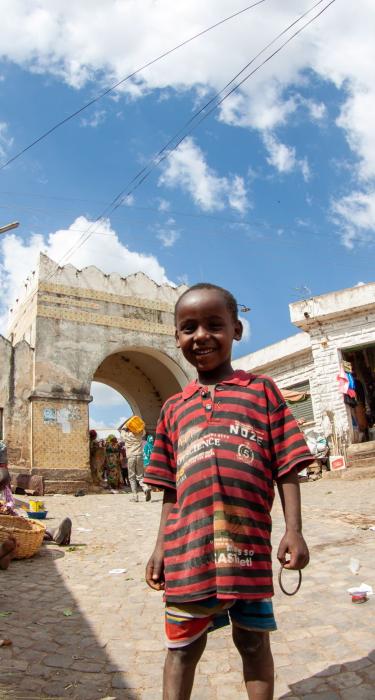 Kid streets of ethiopia world heritage site