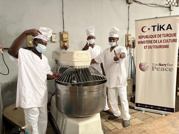 Turkish Cooperation and Coordination Agency (TİKA) equipped a bakery that provides vocational training to young people in Akonolinga, Cameroon