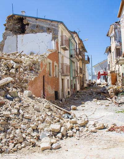 Camposto in Abruzzo, Italy, following an earthquake in 2017
