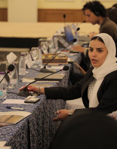 Participants at stakeholder consultation for the preservation of documentary heritage in the Arab region