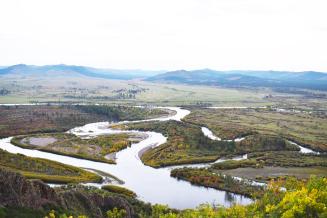 Onon River in Onon-Balj Biosphere Reserve, Mongolia