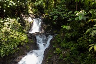 Cascada del amor (Love waterfall) in Tribugá-Cupica-Baudó Biosphere Reserve, Colombia
