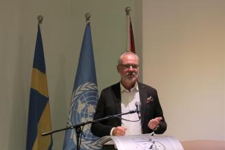 Mr. Julius Liljeström, Consul General of Sweden in Jerusalem - speaking at closing ceremony 