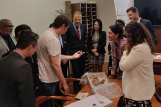 A Brazilian delegation donates a replica of a fossil from Araripe UNESCO Global Geopark to UNESCO. It is a replica of one of the fossils that had been stolen in the basin of Araripe, were seized by French customs, and eventually returned to Brazil.