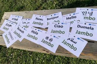 Jambo (hello) translated in other languages