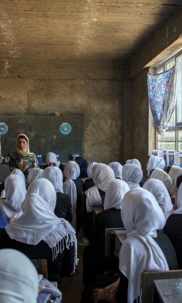 Afghan girls in school Education Day
