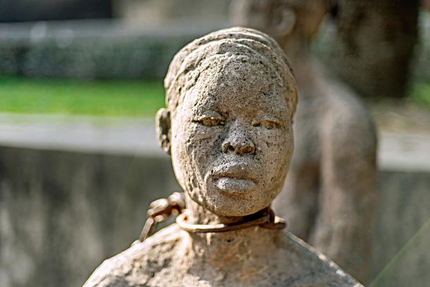 Monument of slaves in Stone Town, Zanzibar, Tanzania