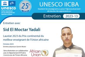 Entretien avec Sid El Moctar Yadali, Lauréat 2023 du Prix continental du meilleur enseignant de l’Union africaine