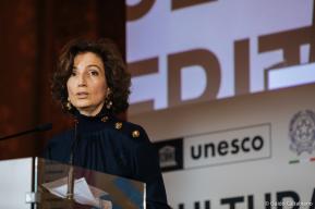In Naples, Audrey Azoulay stresses that efforts to protect heritage must always also be in the interests of the local population 