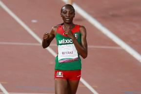 Risper Biyaki, a star in track and field, and her steeplechase against racism
