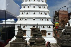 Rise of the Mangalbahudwar Stupa from the rubble of 2015 earthquake in Nepal