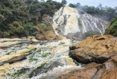 Lancrenon waterfalls in Doumba-Rey Biosphere Reserve, Cameroon