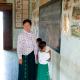 A teacher and some students in Myanmar