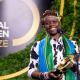 Picture of Eco-feminist Ineza Umuhoza Grace, winner of the 2023 Global Citizen Prize: Citizen Award, Rwanda, receiving her award at the 2023 Global Citizen Prize ceremony in New York City on April 27, 2023